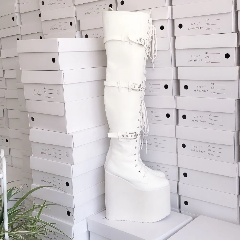 20cm-High-Platform-Japanese-Style-Black-Over-the-Knee-Lolita-Thigh-Boots-Lace-Up-Princess-Uniform-Winter-Boots- 6