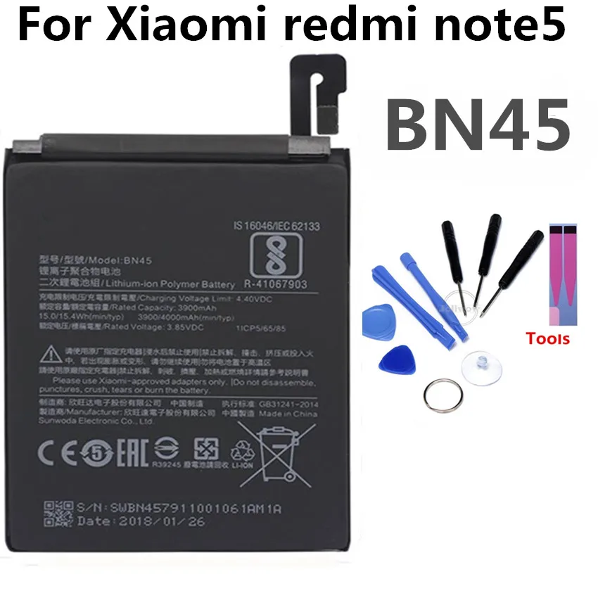 

BN44 Mobile Phone Battery For Xiaomi Redmi note5 note 5 Real Capacity 4000mAh Replacement Li-ion Battery
