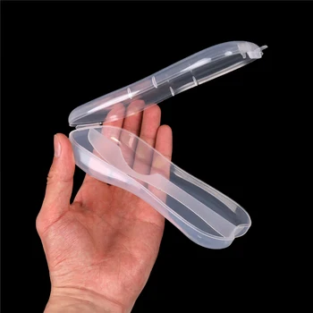 

2019 new Baby Portable Tableware double Box Storage Organizer Case Plastic Spoon Fork Travel Transparent