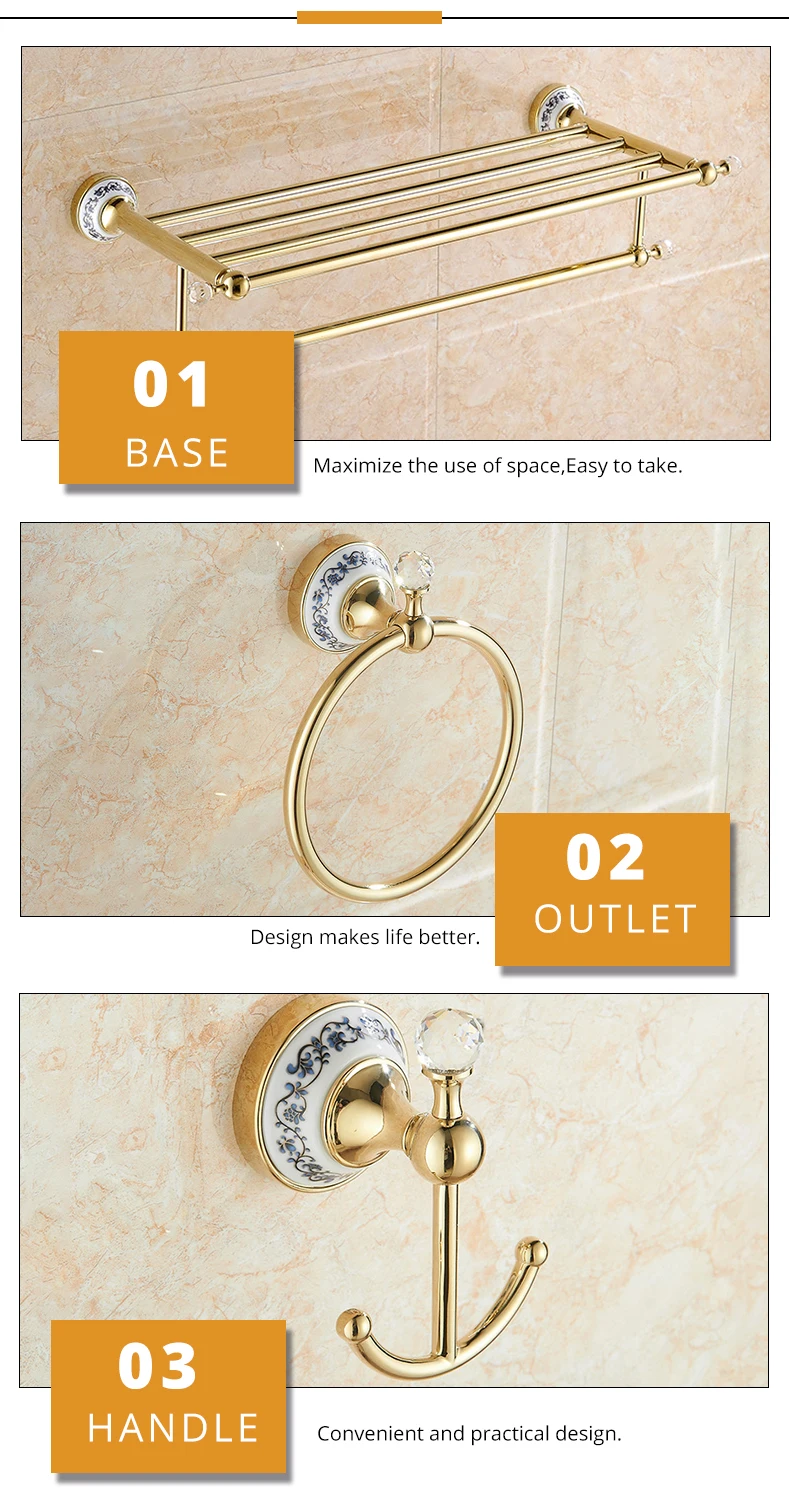 Suporte De Rolo De Papel, Toilet Gold