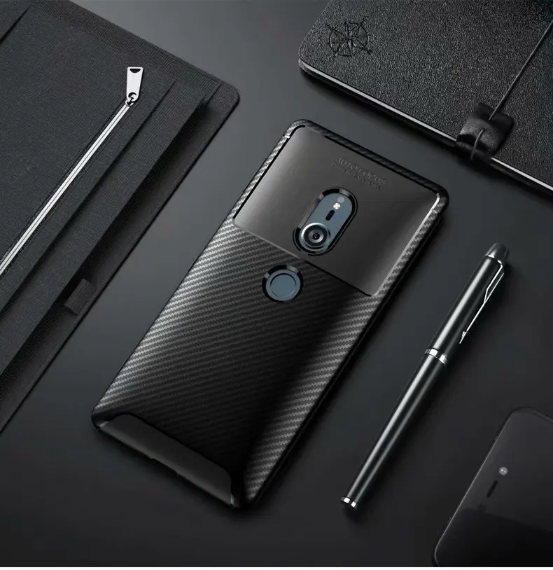 Чехол из углеродного волокна для Sony XA2 XZ2 XZ3 XZ4 Compact Premium plus чехол с