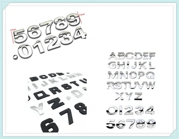 

High quality auto styling 3D metal digital letter car sticker black silver for Ford Shelby SYNus King GTX1 Freestyle Fairlane BA
