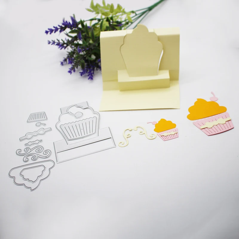 

Cup cake ice cream Metal Cutting Dies Scrapbooking Album Decoration Embossing Paper Card Craft 90*110 mm