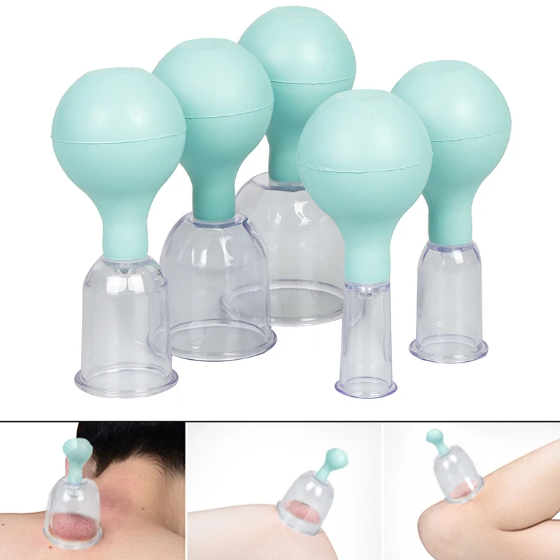 5Pcs Professional Cupping Massage Cups Family Body Massage Helper Anti Cellulite Massage Vacuum Therapy Set Health Care Kit Hot