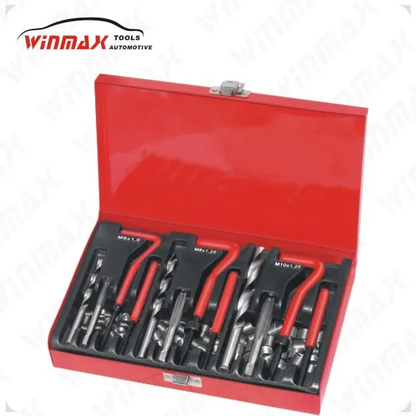 

WINMAX 88Pc Thread Repair Kit Set Rethread M6 M8 M10 Damaged Threads Garage Tool WT04J1051