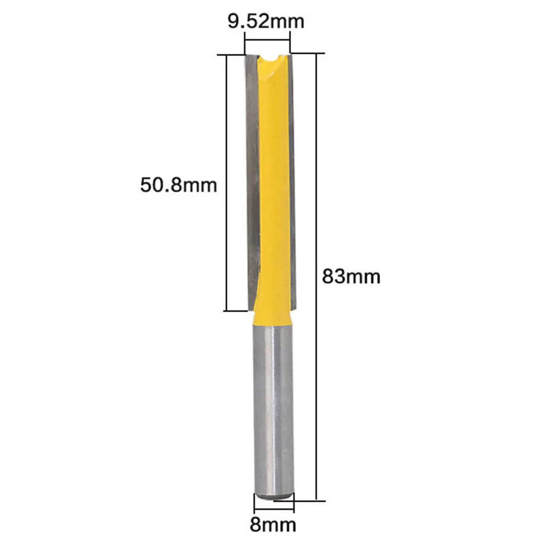 1 шт. прямой маршрутизатор бит 1/" Dia. X " Длина-8" хвостовик деревообрабатывающий резак инструмент для резки древесины