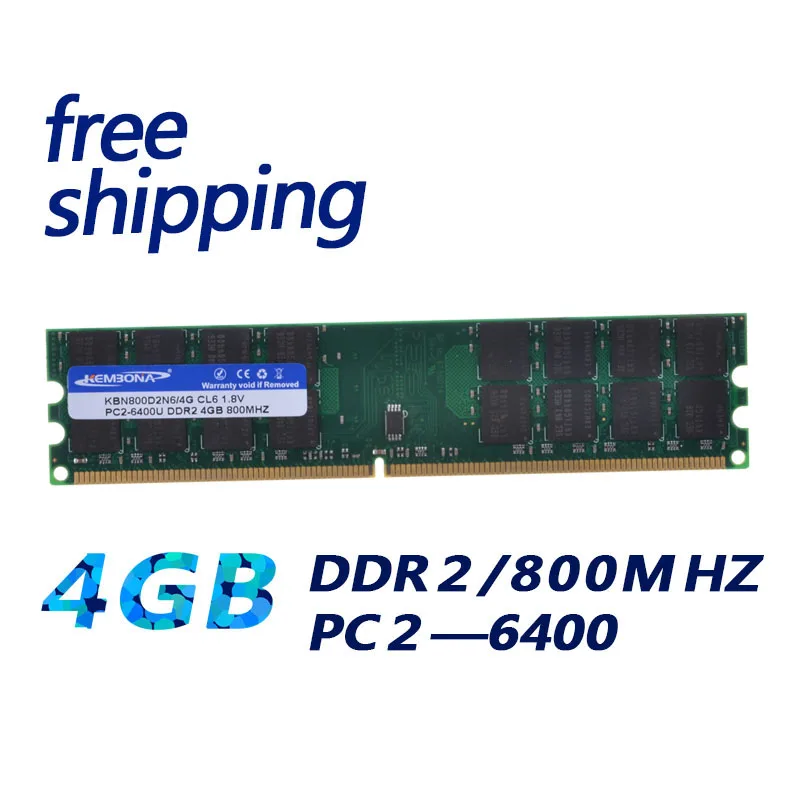 Kembona-memory Ram Kbn800d2n6 4gb Pc26400 Long-dimm pc Ddr2 4gb 4bits Apenas para A-m-d - Imagem 3