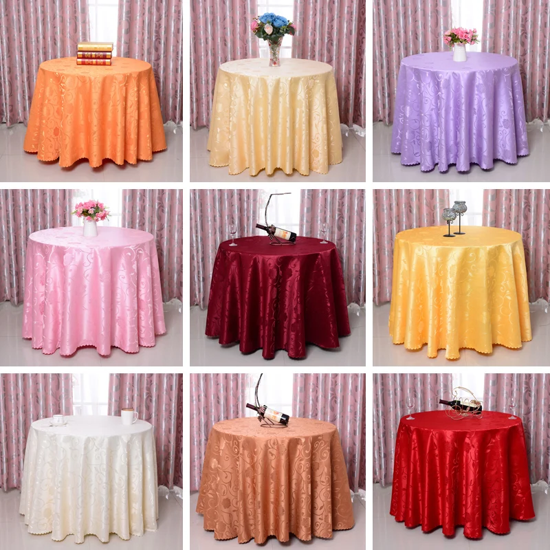 260cm/104 " high quality big round table cloth table cover for home
