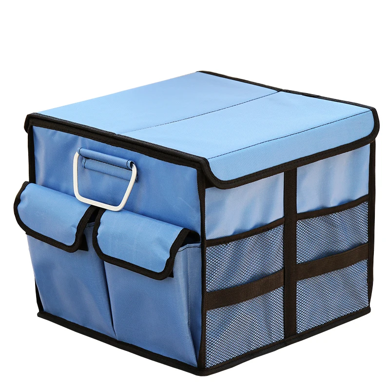 Автомобильный органайзер для багажника, оксфордская Автомобильная задняя складная переносная сумка для хранения инструментов с чехлом, органайзер для еды, Авто Складная Коробка для хранения