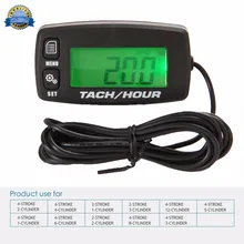 Gas Engine MX backlit Hour Meter Tachometer for motocross motorcycle marine glider ATV UTV snow blower