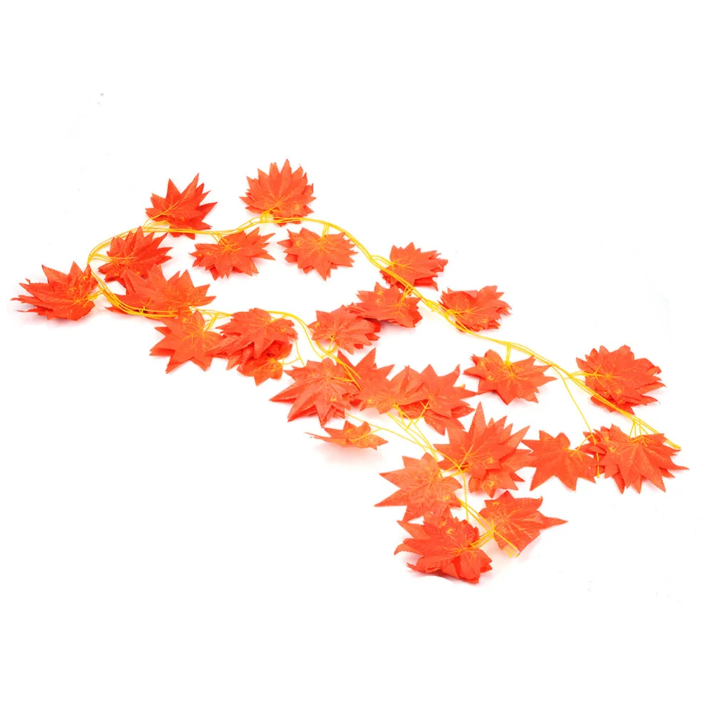 diy Artificial Leaves Simulation of Red maple leaf rattan Home Decor