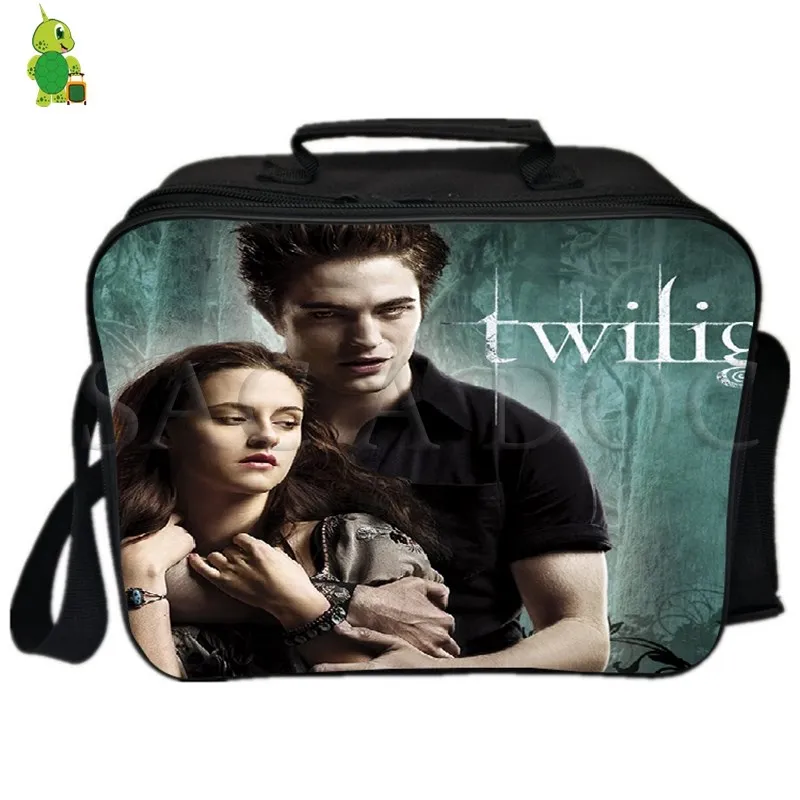 Bolsa de Gelo Bolsa de Ombro Bolsa do Piquenique Crepúsculo Vampiro Edward Almoço Bolsa Térmico Isolamento Pacote Refrigerador Mulheres Homens Camping Manter Fresco
