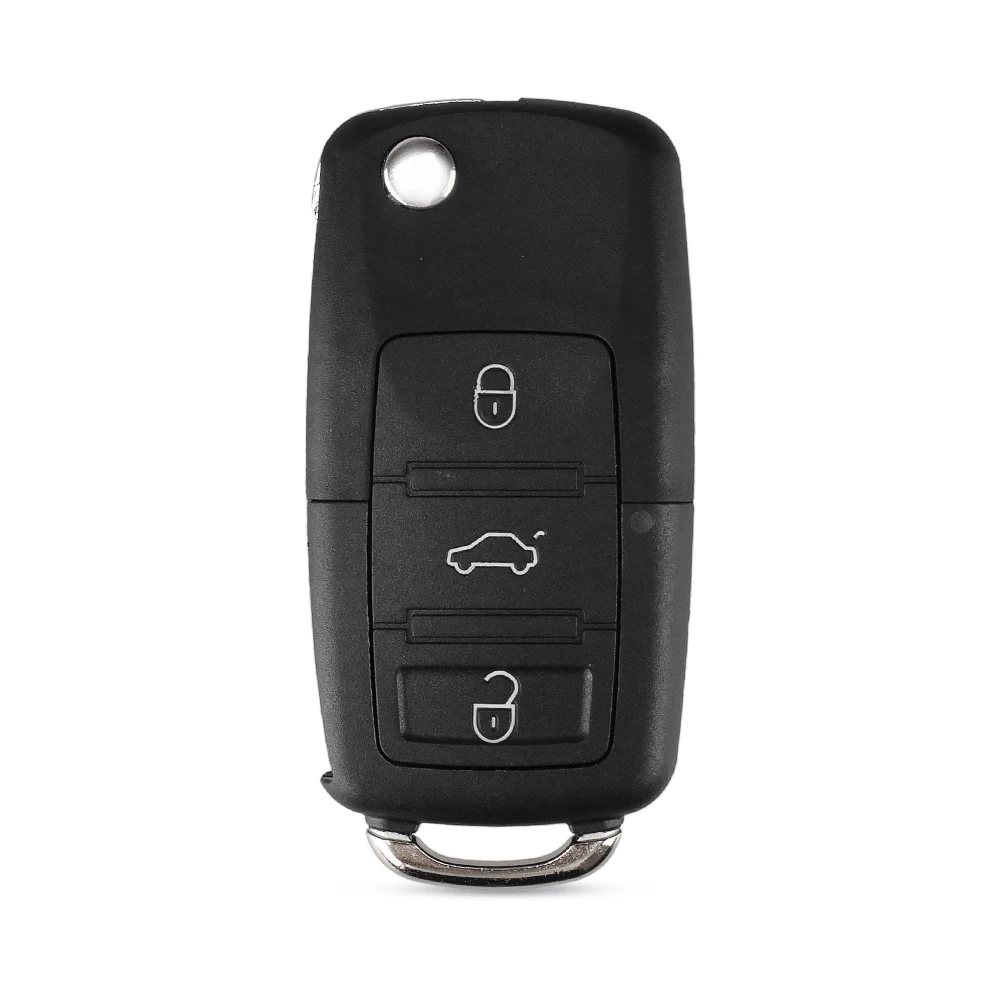 KEYYOU для VW Golf 4 5 Passat B5 B6 Polo Touran для сидения для Skoda Key 2/3 кнопки флип-ключ корпус автомобильный брелок без лезвия - Количество кнопок: 3 Кнопки