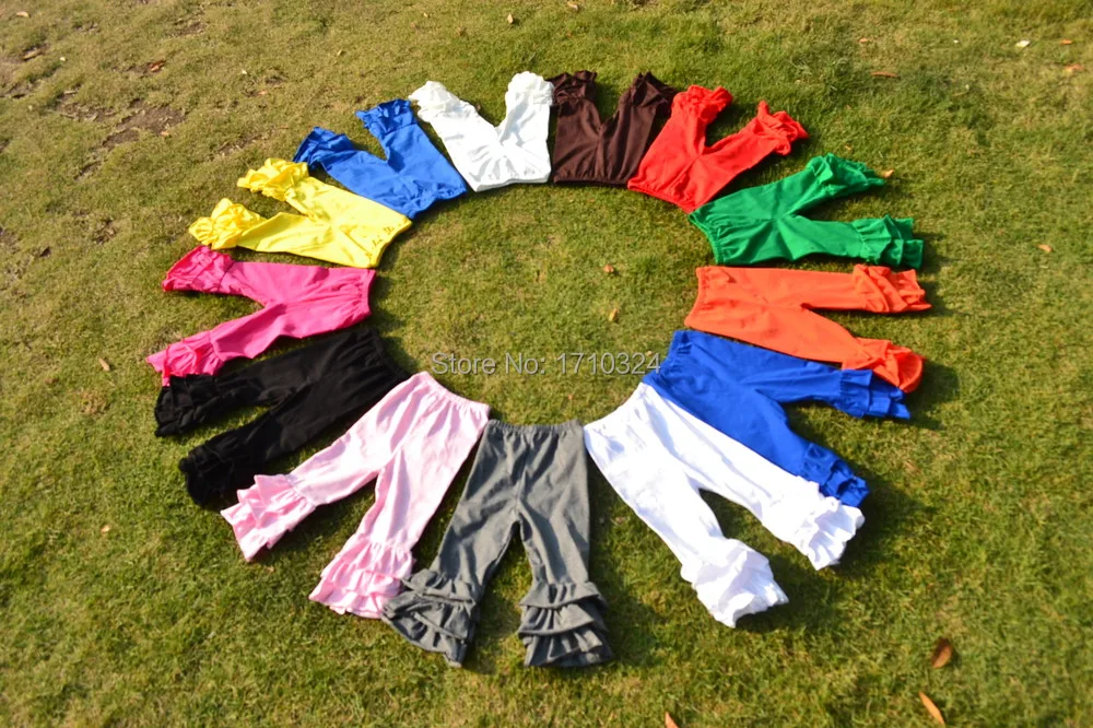 Buy wholesale Baby Children Cotton solid pants ruffled