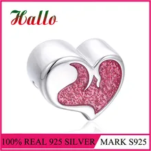 Сердце огонь Эмаль бисера амулеты «сделай сам» для изготовления ювелирных изделий Подходит для берлоки для пульсера perles pour la изготовление de bijoux