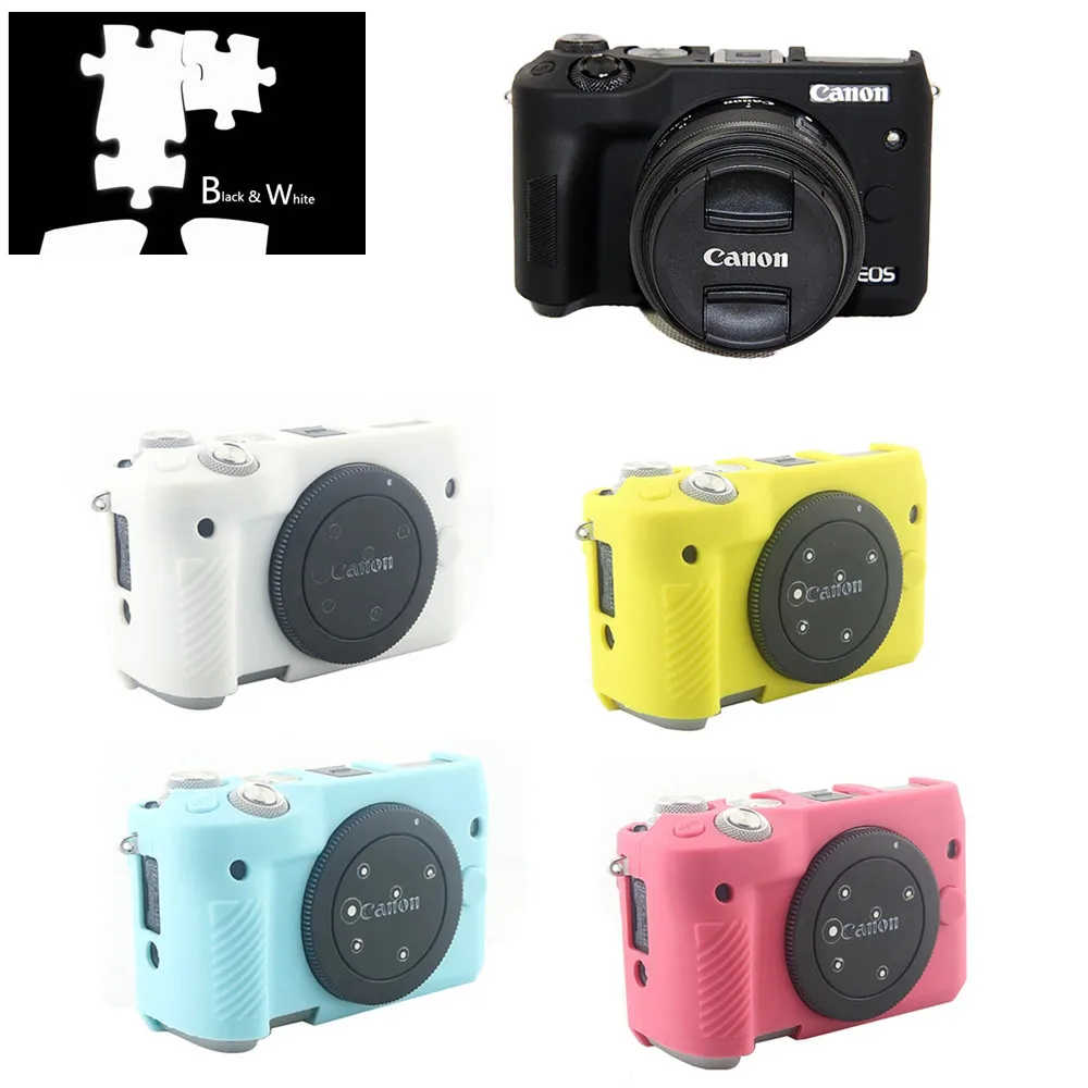 Silicone Armor Skin Case Body Cover Protector for Canon EOS M6 Body