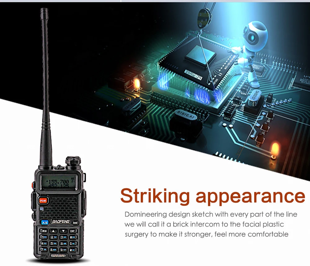 Baofeng UV-5R Охота 10 км мини CB радио дальняя рация профессиональный УФ 5R ручной Toky Woky Ham радио трансивер