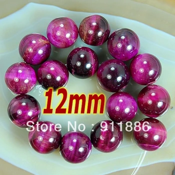 

Wholesale Natural Stone Round Shape (320Pcs/Lot) 12MM Rose Red Tiger Eye Loose Beads Accessories For Men Jewelry Making