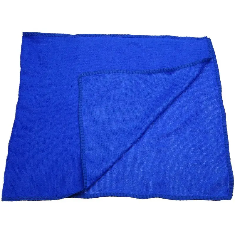 10Pcs Blue Car Soft Microfiber Cleaning Towel Absorbent Washing Cloth Square for Home Kitchen Bathroom Towels Auto Care 30x30cm