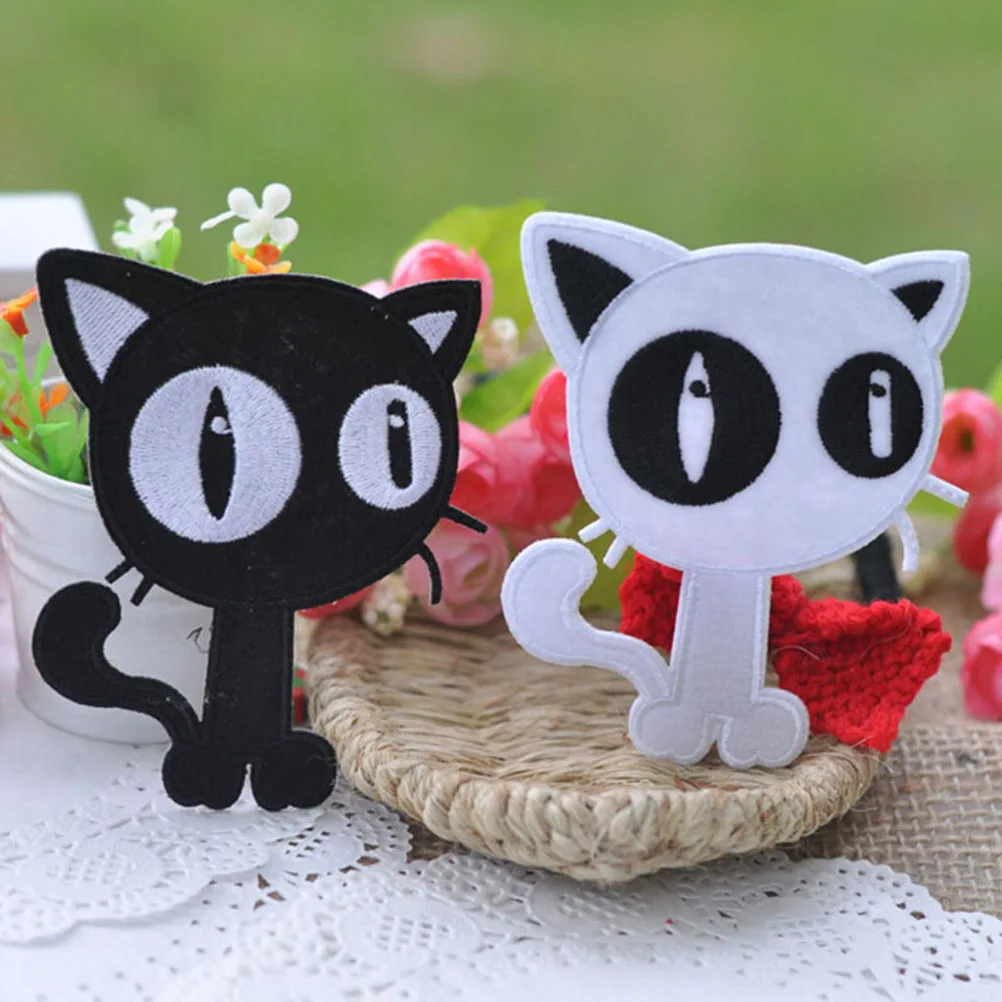 

New Hot DIY Sewing Tools 3D Cat Iron On Patches Embroidery Cartoon Animals Patch Motif Applique Clothes Stickers Garment 1PC