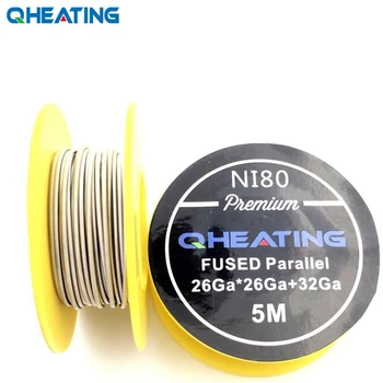 

Qheating Excellent heating close winding Ni80 clapton 24ga/26ga parallel wrap 32ga5M/roll for Electronic Cigarette RDA RBA coils