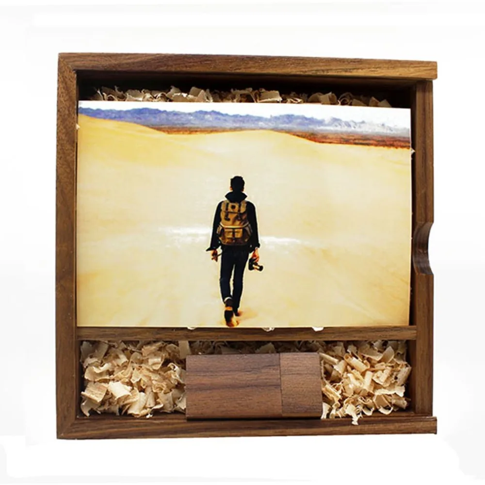 Модный клен/ореховое дерево фотоальбом коробка креативный альбом Коллекционная коробка поделки альбом деревянная подарочная коробка