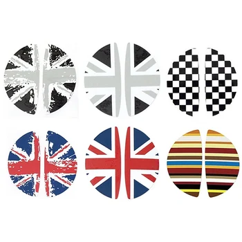 

2pcs/Lot Flag Interior Door Handle Stickers Decal Decoration Car Styling For Mini Cooper R55 R56 R60 R61 Clubman Countryman