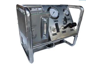 

Free shipping Wellness Model:US-AH100 100:1 ratio Max 800 Bar output Stainless steel air driven water test pump station