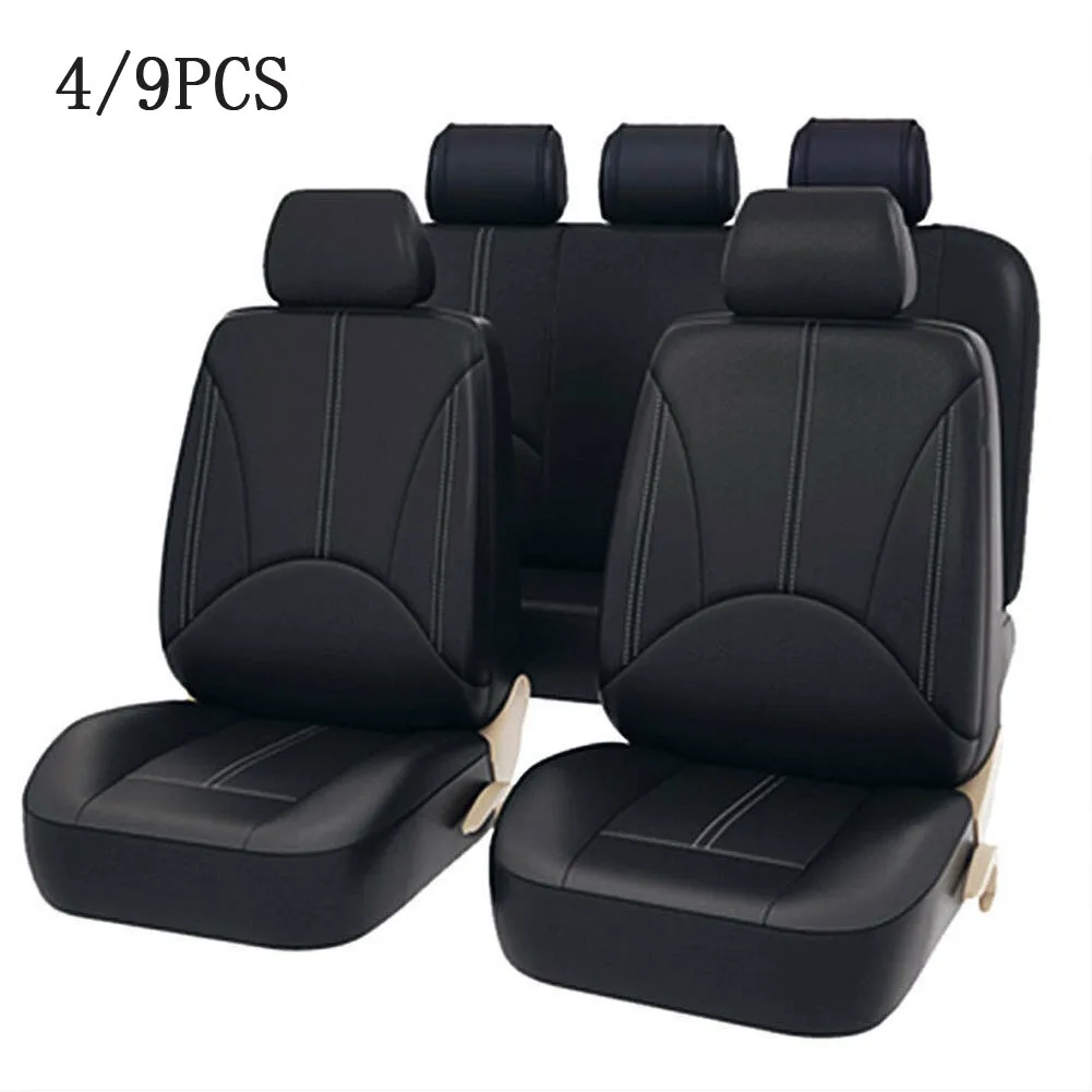 

Auto Car SUV Seat Covers Full Set Front & Rear Back Headrest Protector Case 9pcs 4pcs