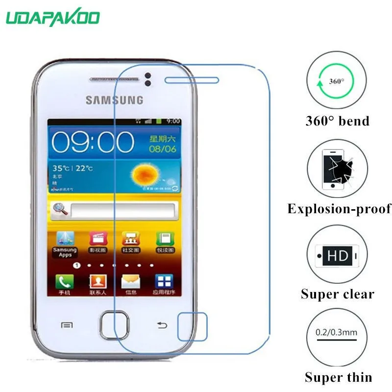 Udapakoo прозрачная закаленная (мягкое стекло) пленка для Samsung Galaxy Y Young s5360 нано
