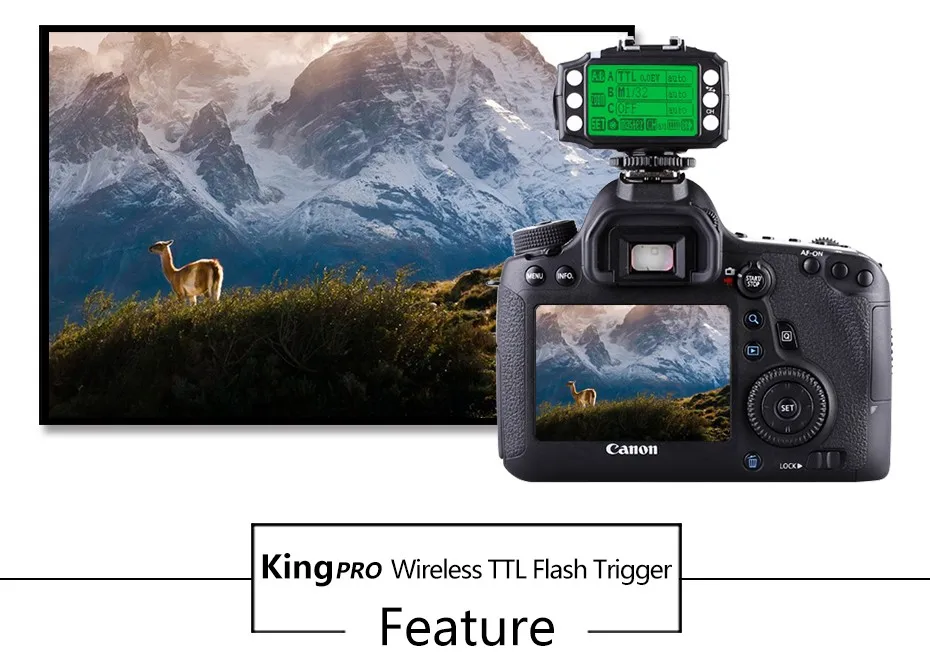 Pixel King Pro беспроводной 2,4 GHZ ttl HSS 1/8000 S Спусковая вспышка с дистанционным управлением для Canon 5D MarkIII Eos 6D 7D 50D 40D