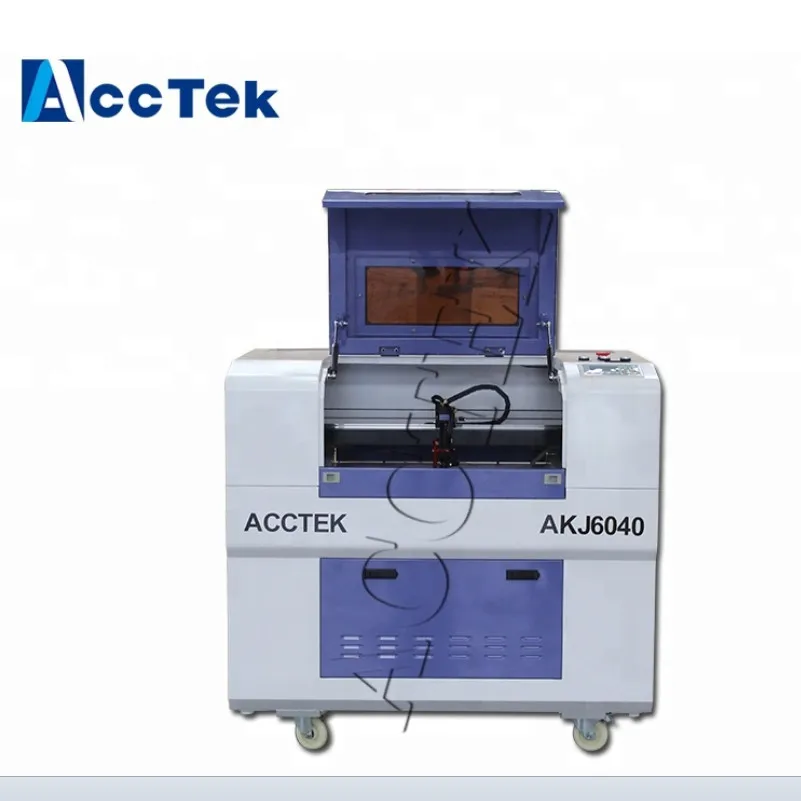 Миниатюрный станок лазерной резки AccTek 6040 цена с ЧПУ для стеклянных трубок|Фрезы