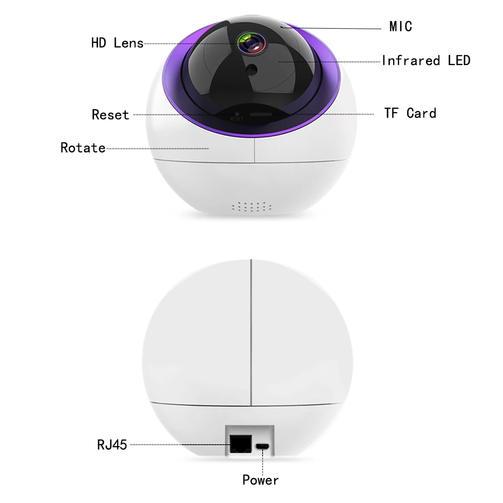 Wifi PTZ IP камера 1080P hd 2MP домашняя камера видеонаблюдения двухсторонняя аудио ИК автоматическое отслеживание движения Беспроводная IP камера наблюдения
