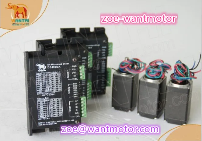 New CNC Kit! Wantai 3 Axis Nema11 stepper motor 28BYGH501 1200g-cm(17oz-in) 0.67A+Drivers DQ420MA 36V 128Micr CNC Mill Laser Cut
New CNC Kit! Wantai 3 Axis Nema11 stepper motor 28BYGH501 1200g-cm(17oz-in) 0.67A+Drivers DQ420MA 36V 128Micr CNC Mill Laser Cut