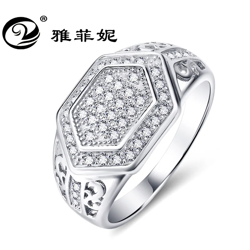 to act the role of men's crystal ring male 925 sterling silver ring and the detonation products wholesale Fashion Jewelry