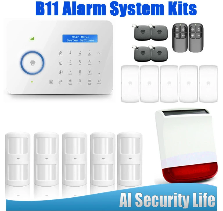

Etiger 315Mhz G5 GSM SMS Home Burglar Security Alarm System with RFID Tag ,access control smoke sensor
