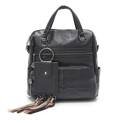Женский рюкзак для отдыха, большая вместительность, много карманов, рюкзаки, женская школьная сумка для девочек, сумки через плечо, женский рюкзак для путешествий - Цвет: Черный