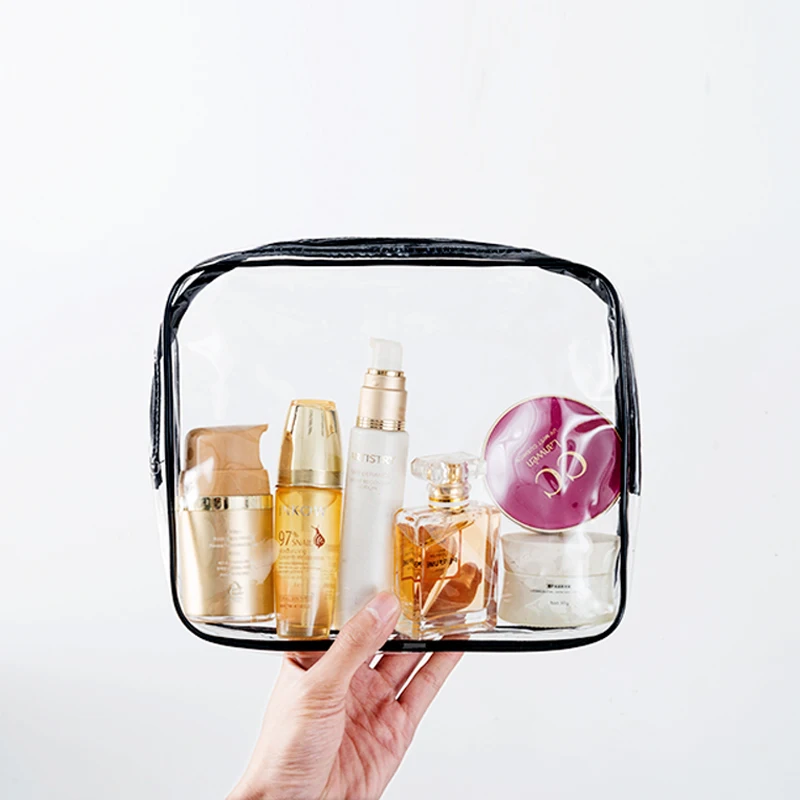 

HOT sale transparent PVC bag waterproof Cosmetics storage bag makeup bag good quality clean bag