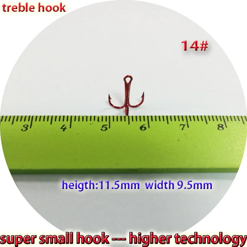 Тройные рыболовные крючки супер маленький крючок Количество: 200 шт./лот колючий крючок Высокоуглеродистая сталь тройные Крючки