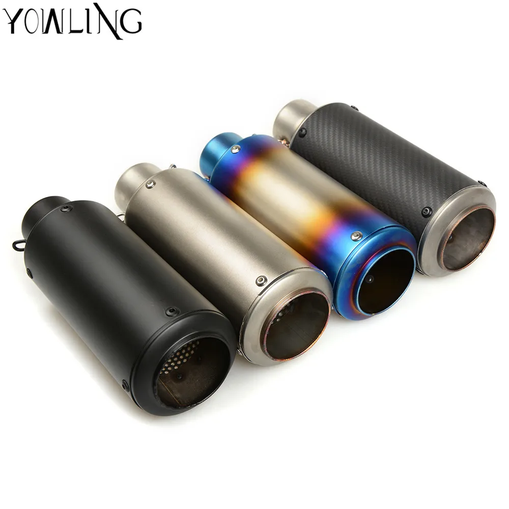 

motorcycle modified muffler carbon fiber exhaust pipe For SUZUKI GSR 600 750 1000 GSR600 GSR750 GSR1000 CBR600F CRF450R CRF 450R