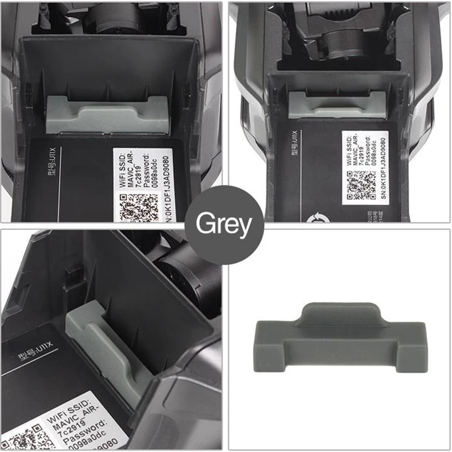 1Pc Drone Body Port Protector Silicone Cover Dustproof Plug for DJI MAVIC AIR Black Gray-1