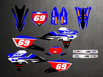 

For Yamaha YZF250 YZF 250FX YZF 250 FX 2014 - 2018 Motorcycle Graphics Background Full Sticker Customizable Number Name Decals