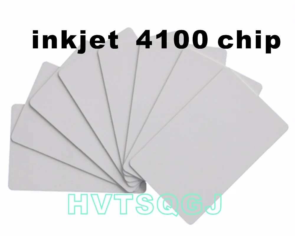 

100 Pcs/lot Glossy Inkjet RFID TK4100 Chip Cards Printable PVC ID Card For Epson Canton Printer Access Control Security Cards