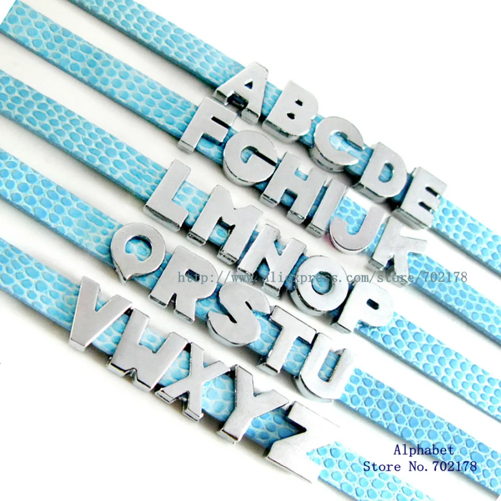 130pcs sliver letters 8mm DIY letters fit 8mm pet collar/wristband in