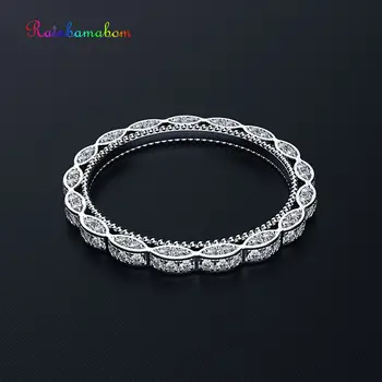 

Rainbamabom Real 925 Solid Sterling Silver Natural Spinels Zircons Gemstone Engagement Wedding Ring Fine Jewelry Wholesale 5-10