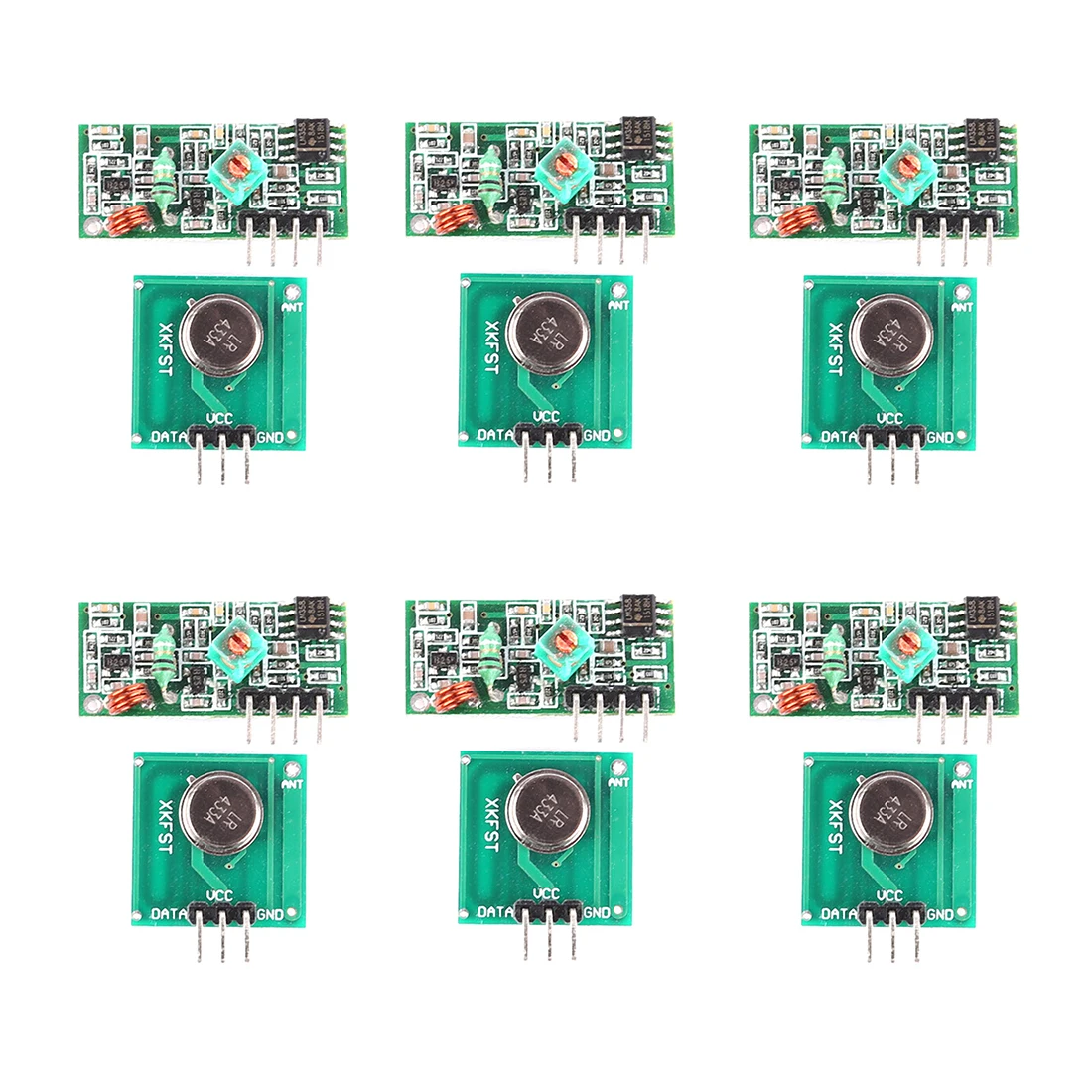 MODIKER 6 шт. высокотехнологичный 433 МГц беспроводной передатчик Модуль для MCU декодирующий ресивер для Arduino ARM MCU беспроводной Программируемый