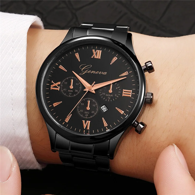 Роскошные мужские часы от топ бренда GENEVA, мужские часы, мужские кварцевые часы, уникальный дизайн, деловые наручные часы, reloj hombre