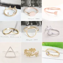 SMJEL-anillos de moda para mujer, círculo Punk, flecha, nudillo para mujer, Bohemia boda, anillo ajustable, luna, estrella, hoja de planta, joyería para dedos