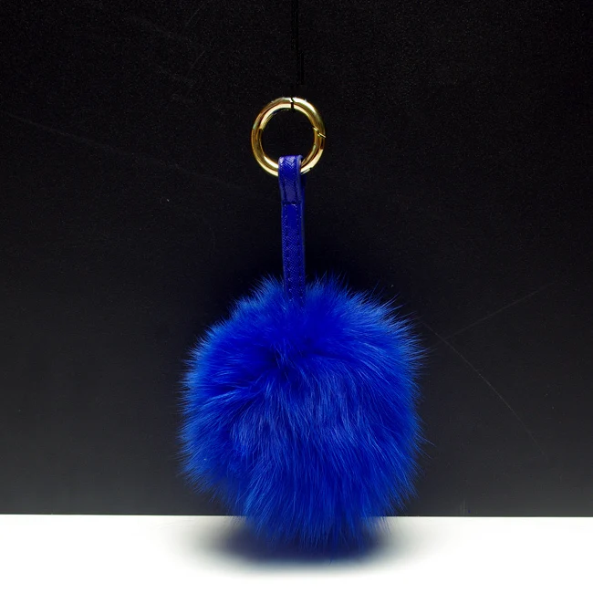 keychain yellow fur pom pom chains Charms Keychain Handbag Pom Pom Key Blue Hardware keychain yellow fur pom pom chains Charms Keychain Handbag Pom Pom Key Blue Hardware