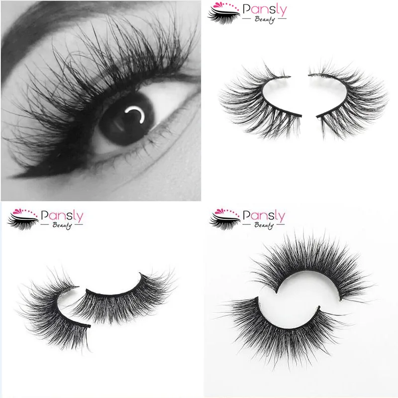 

PANSLY 1Pair Eyelash Rzesy Magnetyczne Natural Mink False Eyelashes Faux Cils Makeup 3d Magnet Mink Russian Lashes Dropship